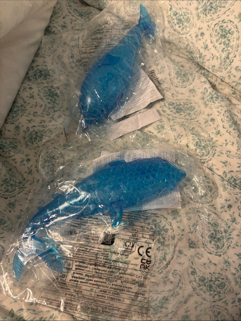 SHEIN Blue Gel Fish Aquarium Toys - Pack of 2 squishy toys